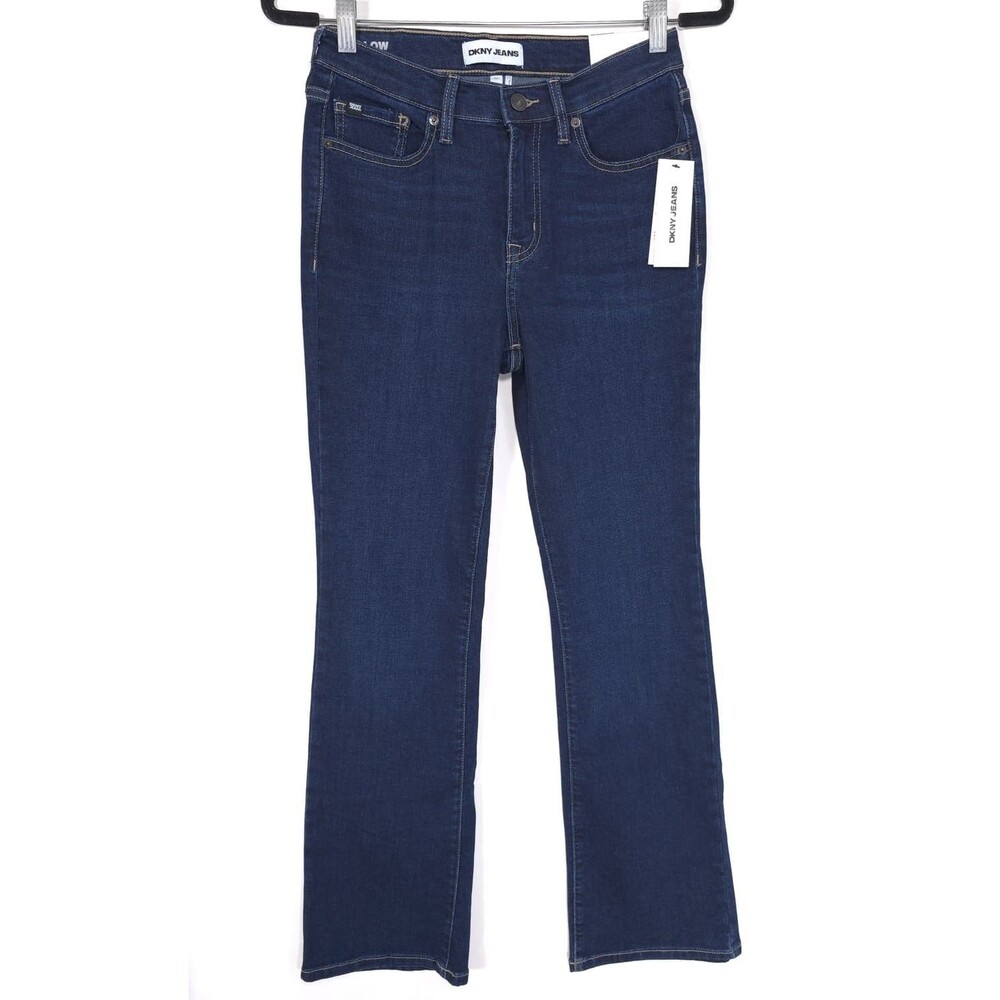 DKNY JEANS Womens New Jeans 27 Flare Stretch LUDLOW Mid Rise Demi Boot